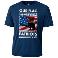 Our Flag Flies With the Last Breath of Patriots  Cooling Performance Crew T-Shirt