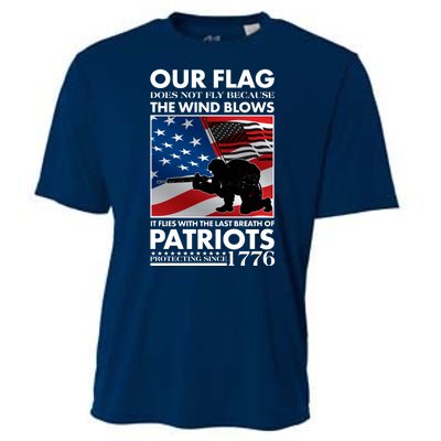 Our Flag Flies With the Last Breath of Patriots  Cooling Performance Crew T-Shirt