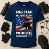 Our Flag Flies With the Last Breath of Patriots  Cooling Performance Crew T-Shirt