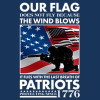 Our Flag Flies With the Last Breath of Patriots  Cooling Performance Crew T-Shirt