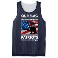 Our Flag Flies With the Last Breath of Patriots  Mesh Reversible Basketball Jersey Tank