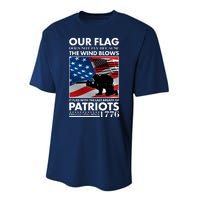 Our Flag Flies With the Last Breath of Patriots  Performance Sprint T-Shirt