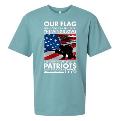 Our Flag Flies With the Last Breath of Patriots  Sueded Cloud Jersey T-Shirt