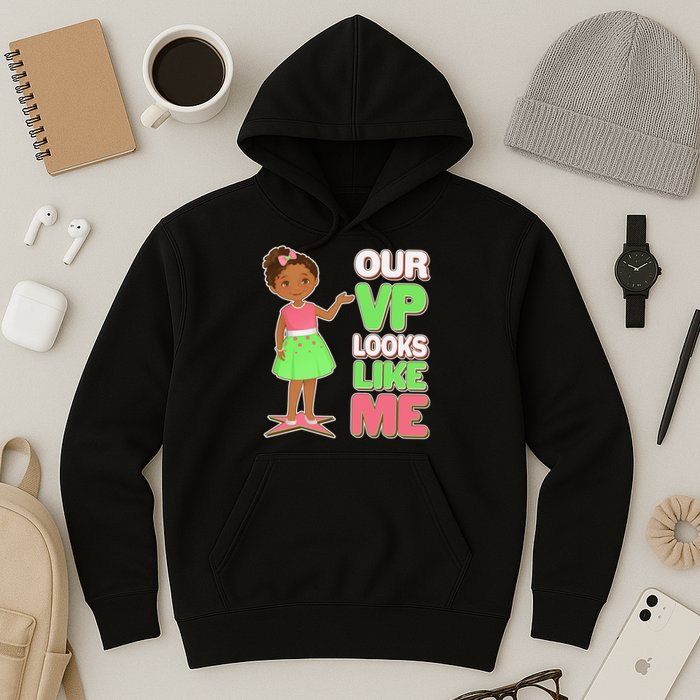 Our VP Looks Like Me Kamala Harris AKA Sorority Colors Hoodie