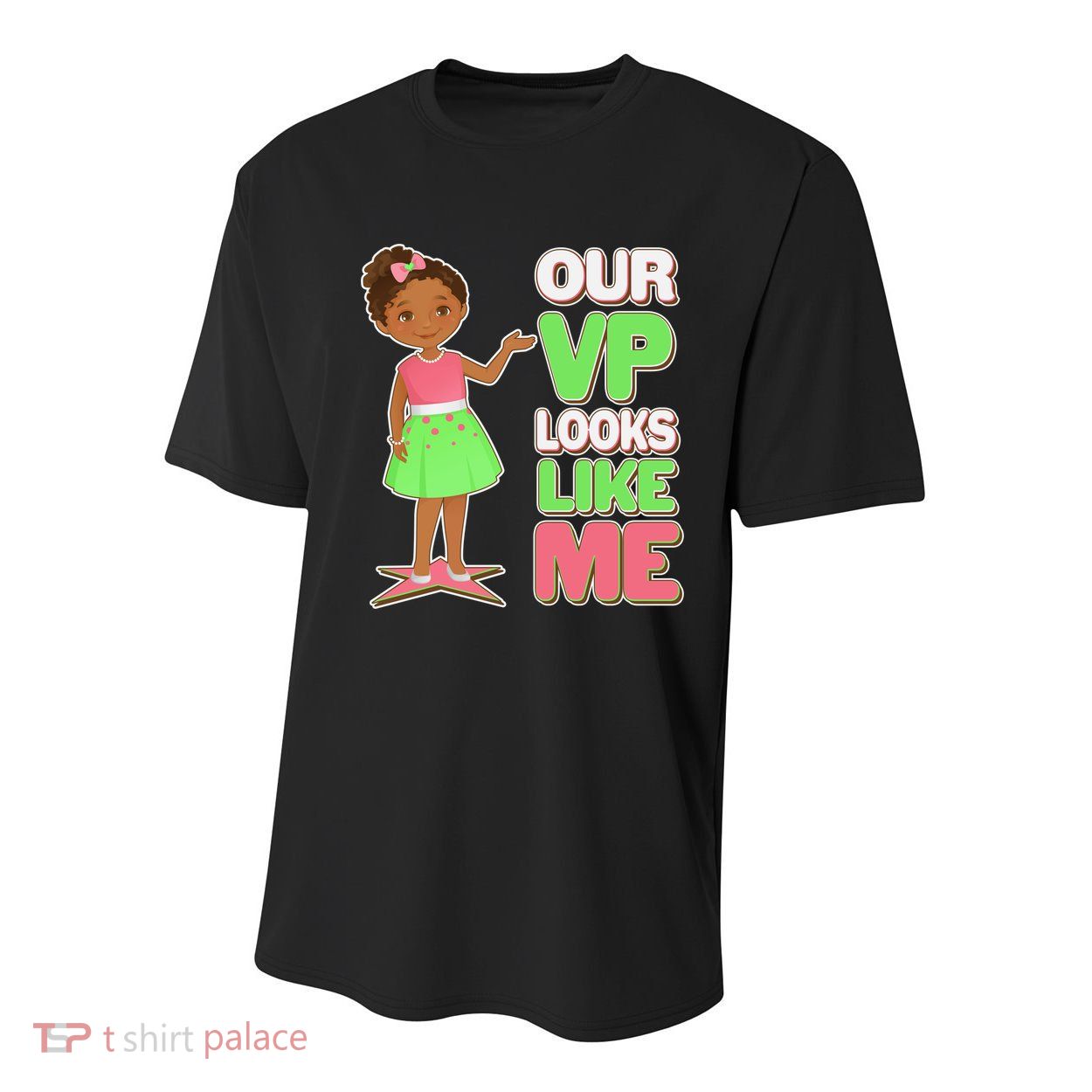 Our VP Looks Like Me Kamala Harris AKA Sorority Colors Youth Performance Sprint T-Shirt
