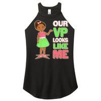 Our VP Looks Like Me Kamala Harris AKA Sorority Colors Women’s Perfect Tri Rocker Tank