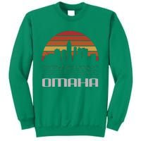 Omaha Usa Retro Vintage Sunset Skyline Omaha Sweatshirt