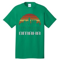 Omaha Usa Retro Vintage Sunset Skyline Omaha Tall T-Shirt