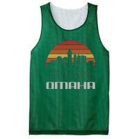 Omaha Usa Retro Vintage Sunset Skyline Omaha Mesh Reversible Basketball Jersey Tank