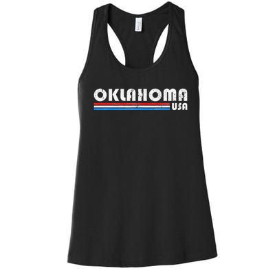 Oklahoma Usa Retro Vintage State Gift Women's Racerback Tank