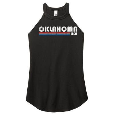 Oklahoma Usa Retro Vintage State Gift Women’s Perfect Tri Rocker Tank