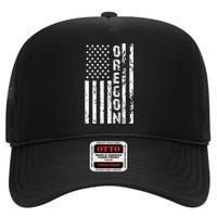 Oregon United States Usa American Flag Patriotic Cool High Crown Mesh Back Trucker Hat