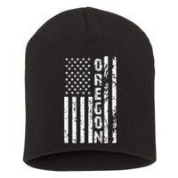 Oregon United States Usa American Flag Patriotic Cool Short Acrylic Beanie