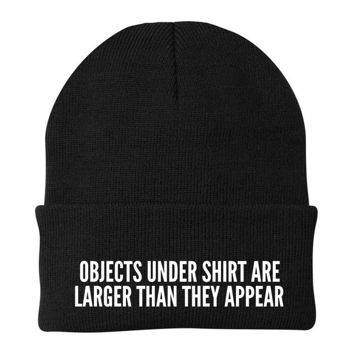 Objects Under Shi Rt Are Larger Than They Appear Beanie