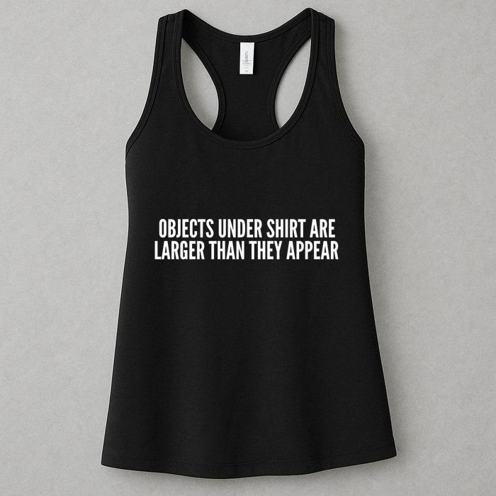 Objects Under Shi Rt Are Larger Than They Appear Womens Tank Top