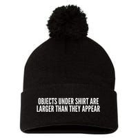 Objects Under Shi Rt Are Larger Than They Appear Pom Pom 12in Knit Beanie