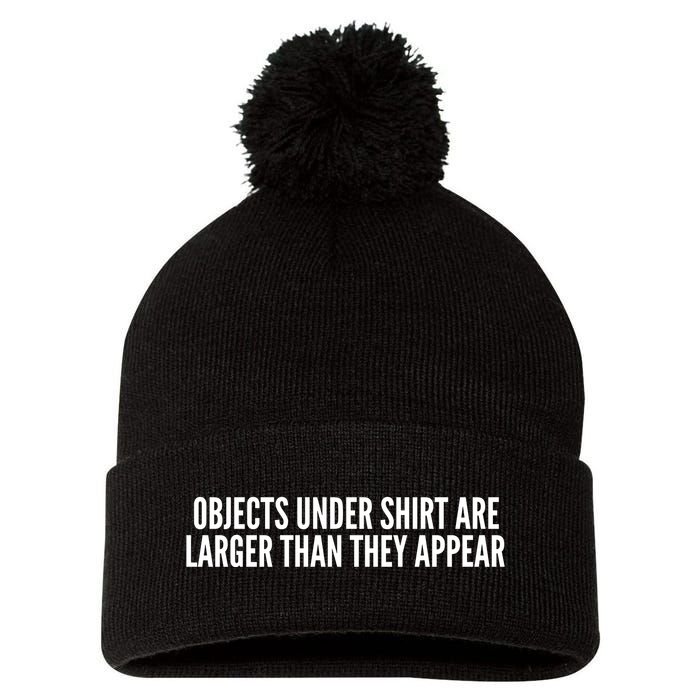 Objects Under Shi Rt Are Larger Than They Appear Pom Pom 12in Knit Beanie