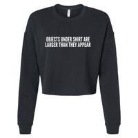 Objects Under Shi Rt Are Larger Than They Appear Cropped Pullover Crew