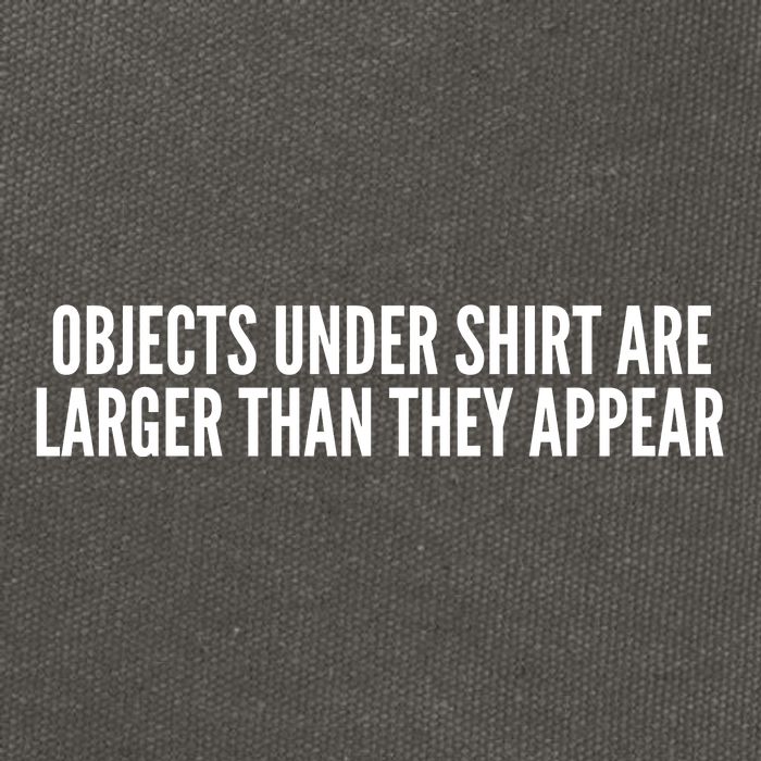 Objects Under Shi Rt Are Larger Than They Appear Cotton Canvas Backpack