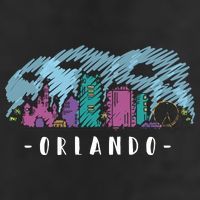 Orlando USA Skyline Sketch Garment-Dyed Heavyweight T-Shirt