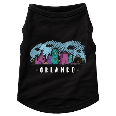 Orlando USA Skyline Sketch Doggie Tank