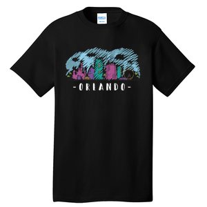 Orlando USA Skyline Sketch Tall T-Shirt