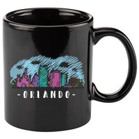 Orlando USA Skyline Sketch 11oz C Handle Ceramic Mug