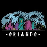 Orlando USA Skyline Sketch 16 in Basic Backpack