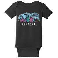 Orlando USA Skyline Sketch Baby Bodysuit