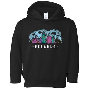 Orlando USA Skyline Sketch Toddler Hoodie