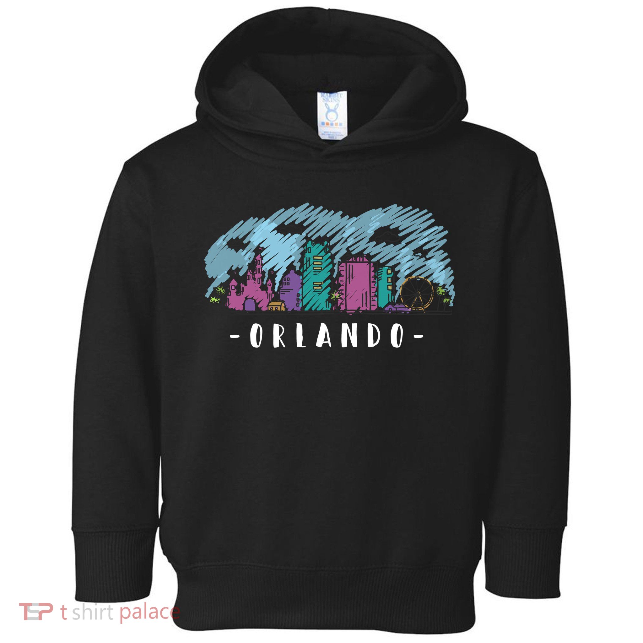 Orlando USA Skyline Sketch Toddler Hoodie