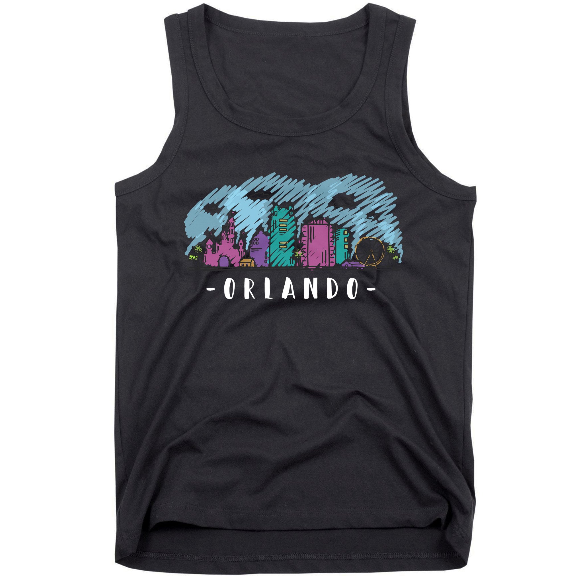Orlando USA Skyline Sketch Tank Top