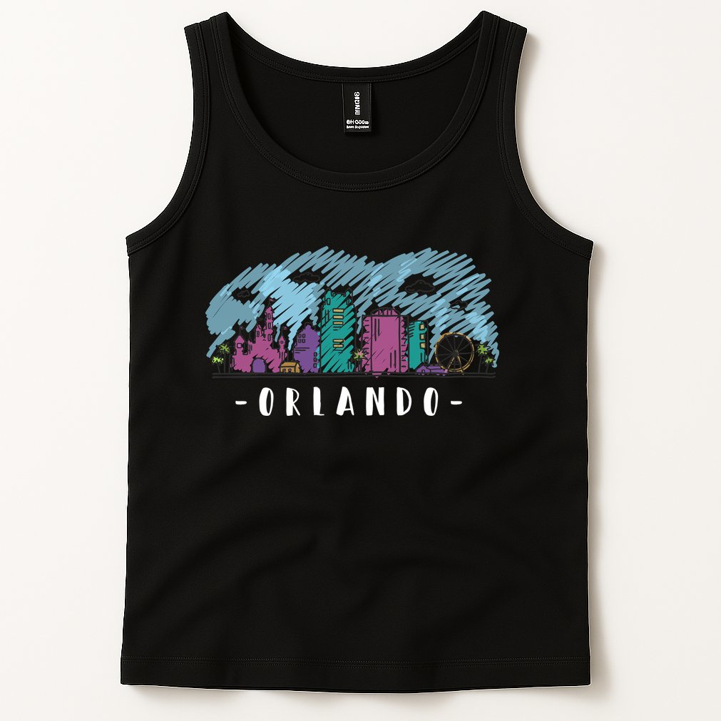 Orlando USA Skyline Sketch Tank Top