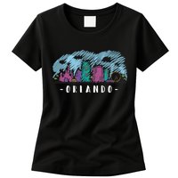 Orlando USA Skyline Sketch Womens T-Shirt