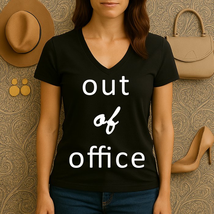 Out Of Office Women's V-Neck T-Shirt