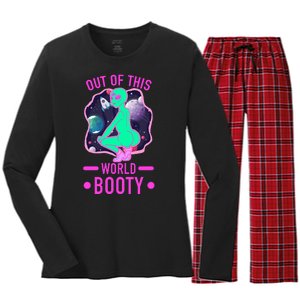 Out Of This World Booty Women's Long Sleeve Flannel Pajama Set 