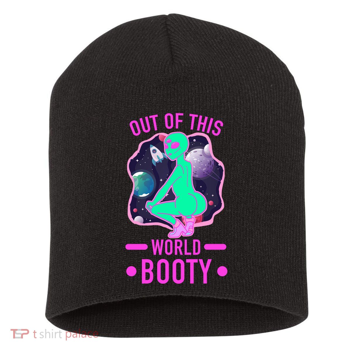 Out Of This World Booty Short Acrylic Beanie