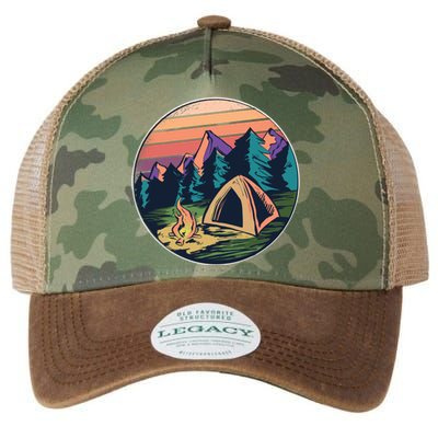 Outdoor Camping Sunset Legacy Tie Dye Trucker Hat