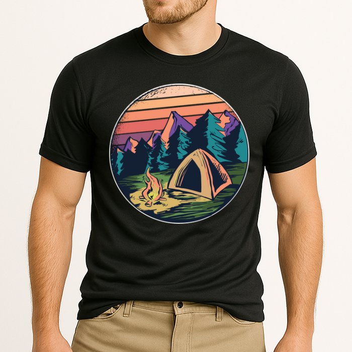 Outdoor Camping Sunset Cooling Performance Crew T-Shirt