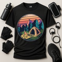 Outdoor Camping Sunset Cooling Performance Crew T-Shirt