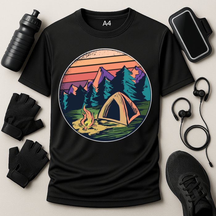 Outdoor Camping Sunset Cooling Performance Crew T-Shirt