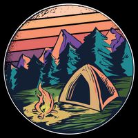 Outdoor Camping Sunset T-Shirt
