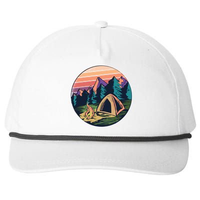 Outdoor Camping Sunset Snapback Five-Panel Rope Hat