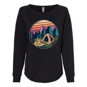 Outdoor Camping Sunset Womens California Wash Sweatshirt