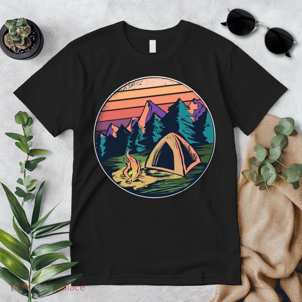 Outdoor Camping Sunset Premium T-Shirt