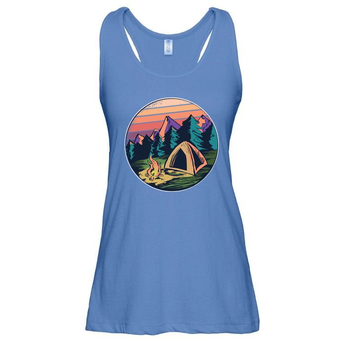 Outdoor Camping Sunset Ladies Essential Flowy Tank