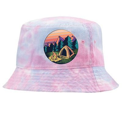 Outdoor Camping Sunset Tie-Dyed Bucket Hat