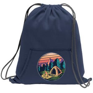 Outdoor Camping Sunset Sweatshirt Cinch Pack Bag