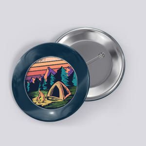 Outdoor Camping Sunset Button