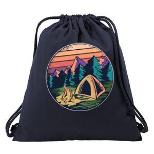 Outdoor Camping Sunset Drawstring Bag